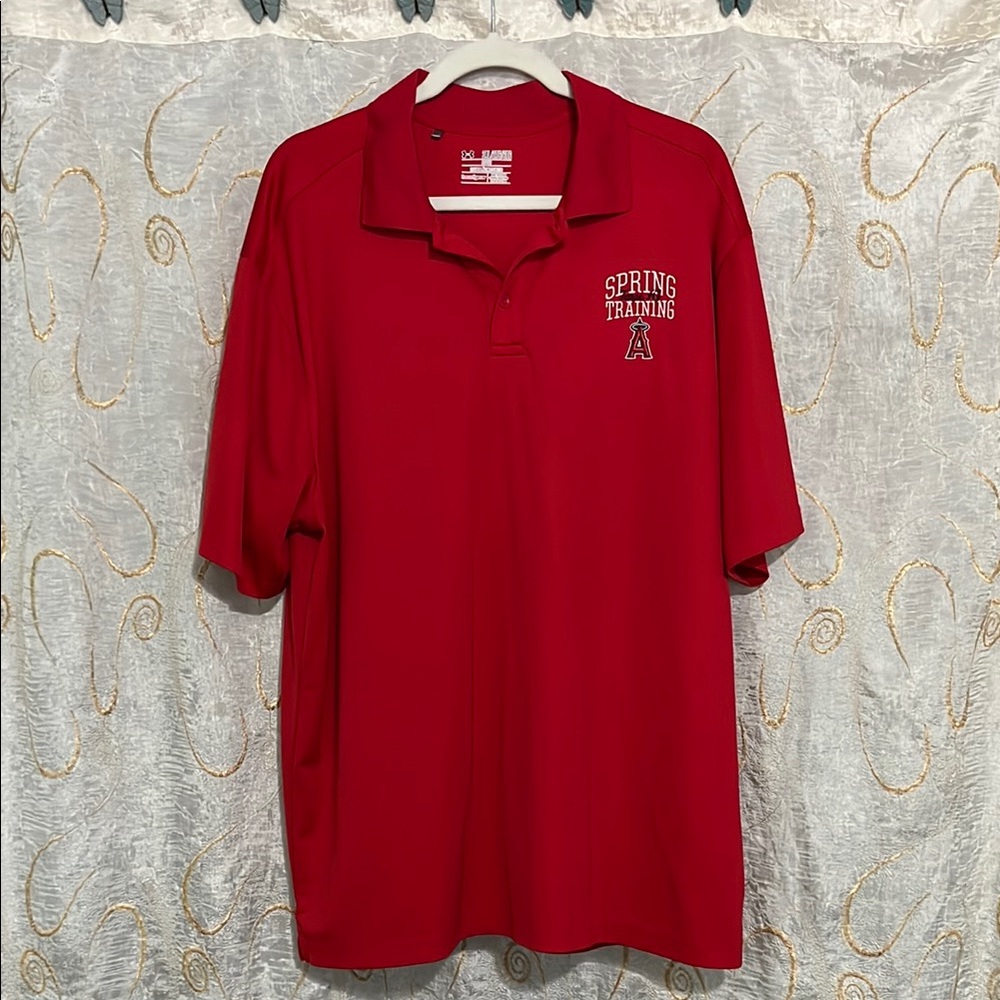 Under Armour Red Polo Shirt Classic Cotton Blend